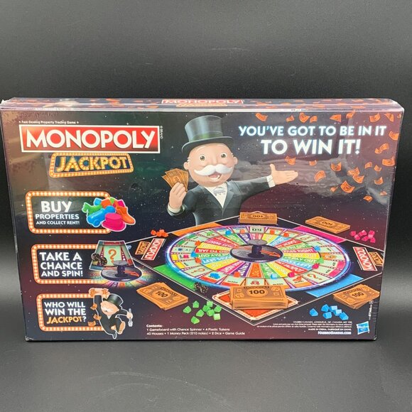 Monopoly Jackpot Board Game Ages 8+ For 2-4 Players Hasbro New Sealed - Picture 2 of 5